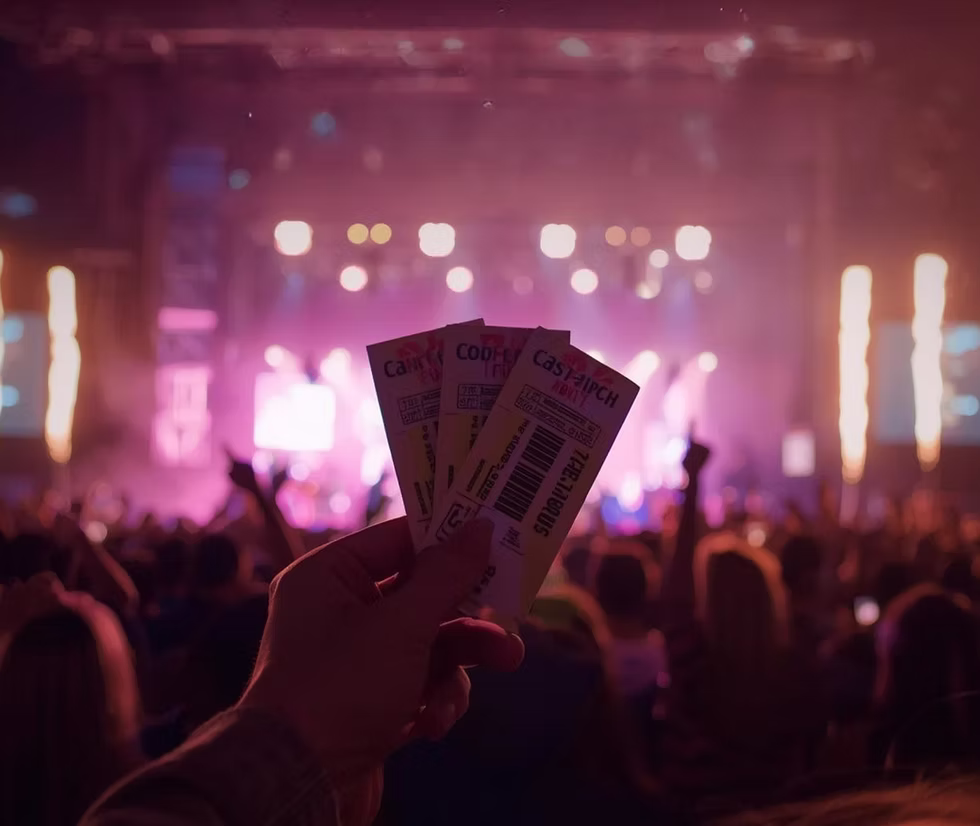 Phone screen showing a Ticketmaster ticket transfer confirmation